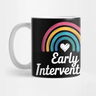 Rainbow Early Intervention Heart Teacher Interventionist Mug